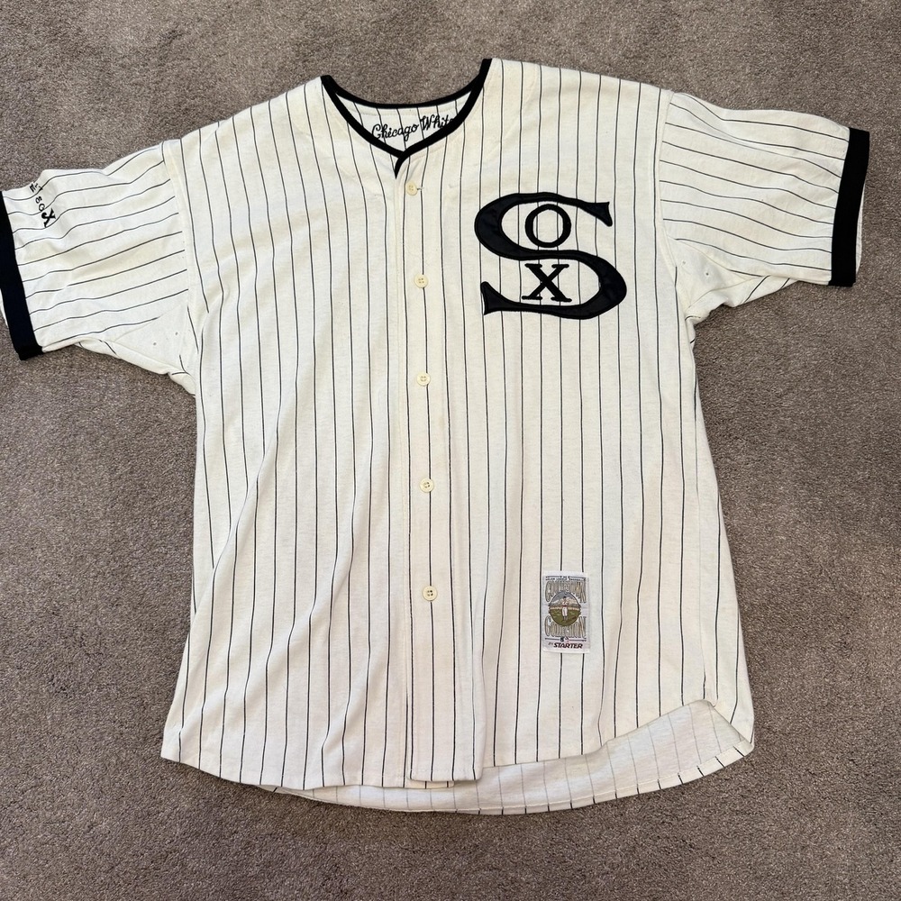 Vintage Chicago White Sox Jersey Mens XL White MLB Baseball Starter Cooperstown